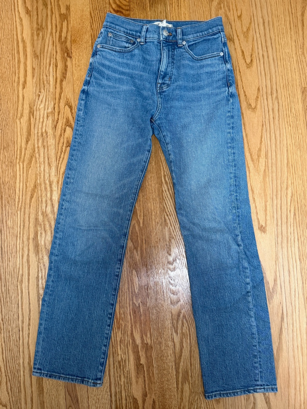 Madewell Women's Straight-Leg Medium Blue Jeans